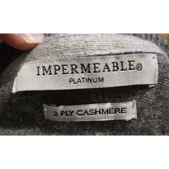 IMPERMEABLE Platinum Mens Sweater 100% 2-Ply Cashmere Pullover Argyle Sweater - Picture 9 of 11